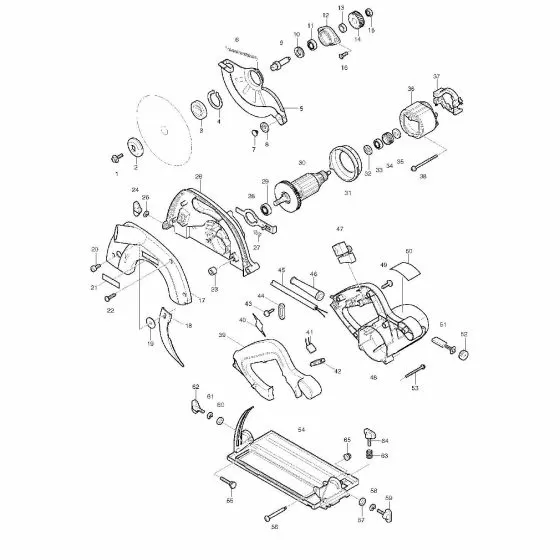 Makita 5604R Spare Parts List