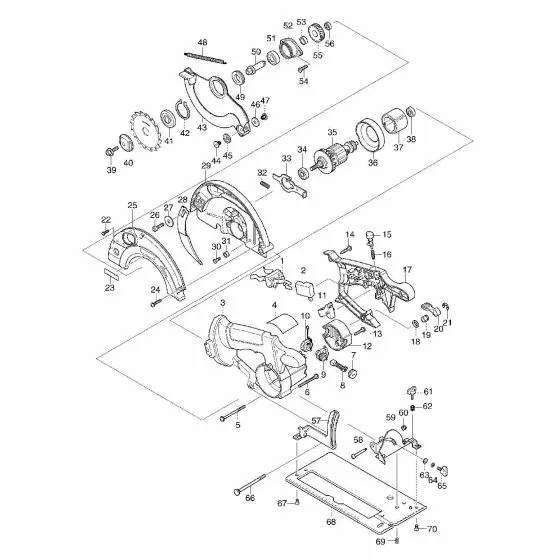 Makita 5621RD Spare Parts List