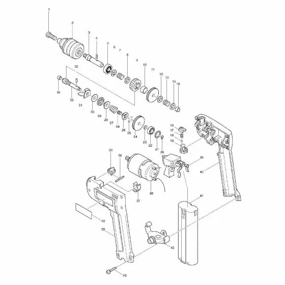 Makita 6012HD Spare Parts List