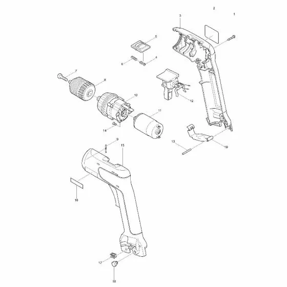 Makita 6019D Spare Parts List