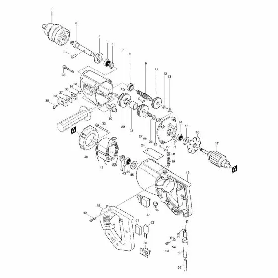 Makita 63004 Spare Parts List