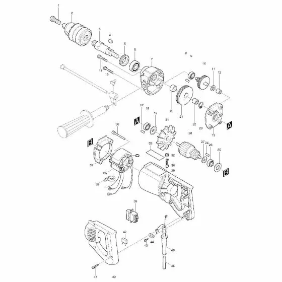 Makita 6300LR MOTOR HOUSING 6300LR 156425-7 Spare Part