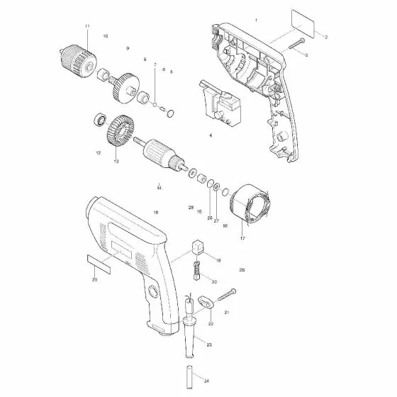 Makita 6410 BALL BEARING 608LB 9217SPC/904 211033-2 Spare Part