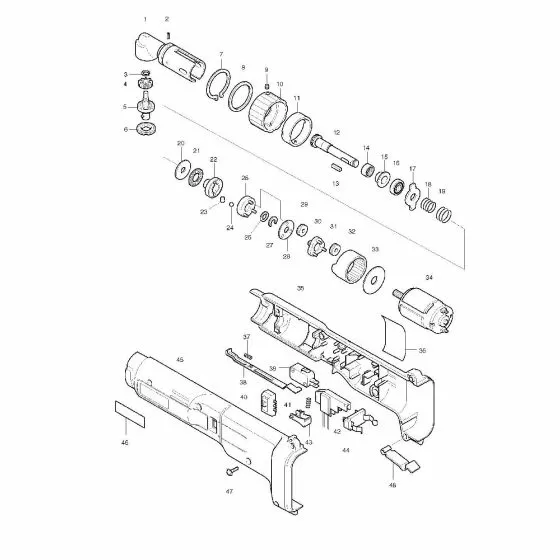 Makita 6706D RETAINING RING S-34 961172-5 Spare Part