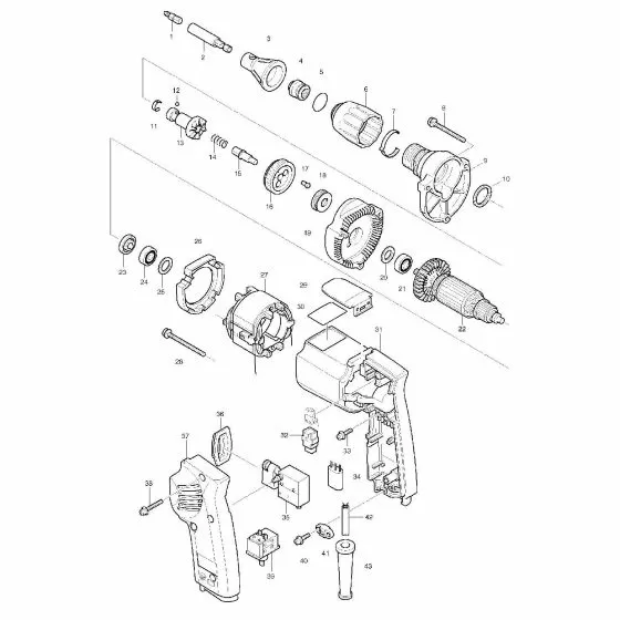 Makita 6822 MAGNETIC CONNECT BIT 6.35-60 784811-8 Spare Part