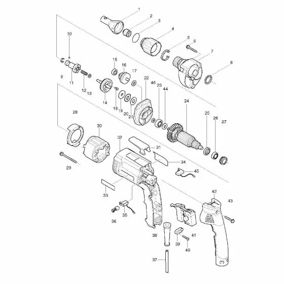 Makita 6823 'FIELD 240V 6823/24/25/26/27 633443-7 Spare Part