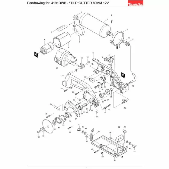 Makita 4191DWB *PAN HEAD SCREW M4x25  911148-2 Spare Part