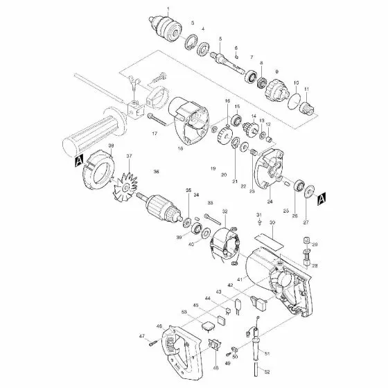 Makita 8419B Spare Parts List