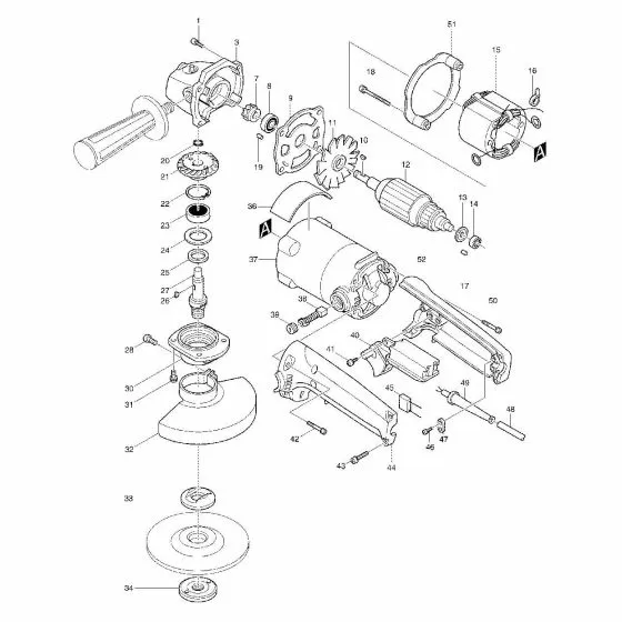 Makita 9005B TOOL REST 341680-6 Spare Part