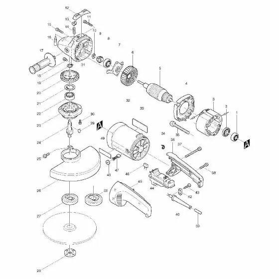 Makita 9027 INDICATION LABEL 818161-0 Spare Part