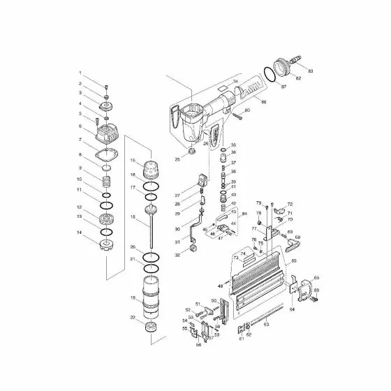 Makita AF505 NOSE ADAPTER AF505 HY00000030 Spare Part