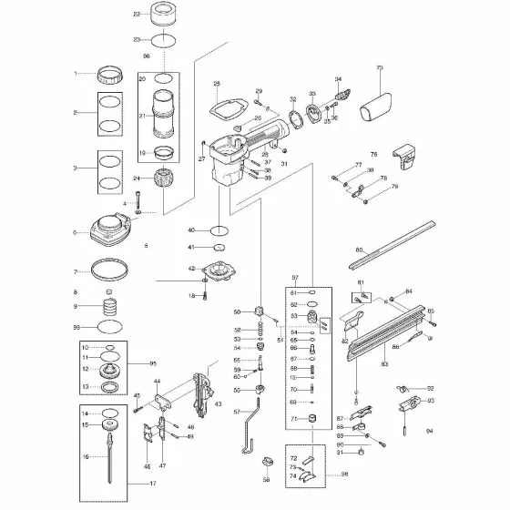 Makita AF632 SPRING PIN 3X28 AF632 A206-28 Spare Part