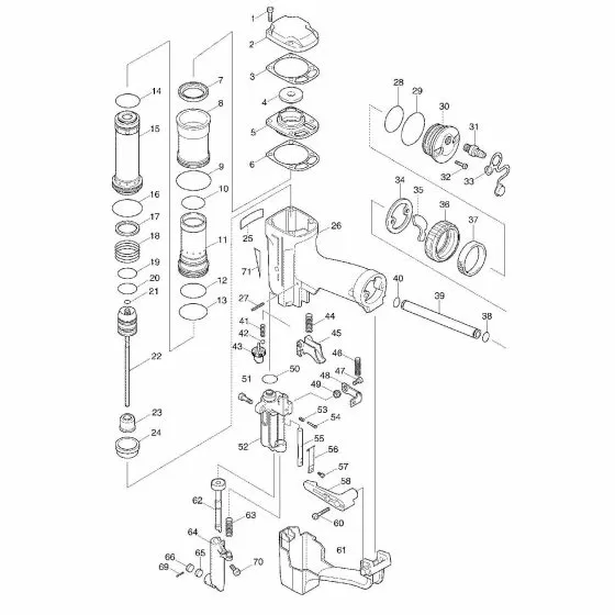 Makita AG125 'DRIVER GUIDE R AG125 310077-0 Spare Part