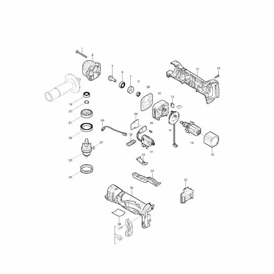 Makita BDA340 F/R CHANGE LEVER BDA340/41/50 450610-7 Spare Part