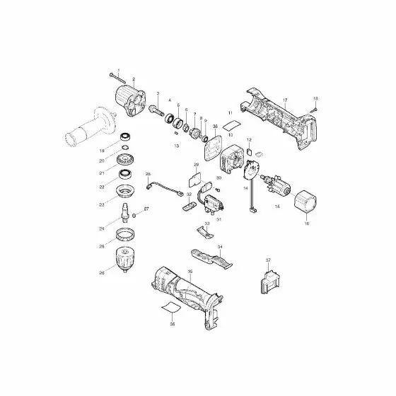 Makita BDA341 PLASTIC CARRYING CASE 141358-9 Spare Part