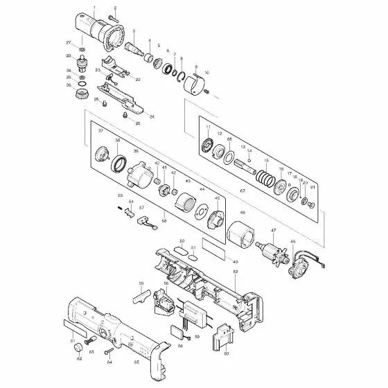 Makita BFL081F Spare Parts List