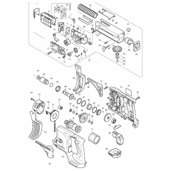 Makita BFR540 TAPPING SCREW 4X18 265995-6 Spare Part