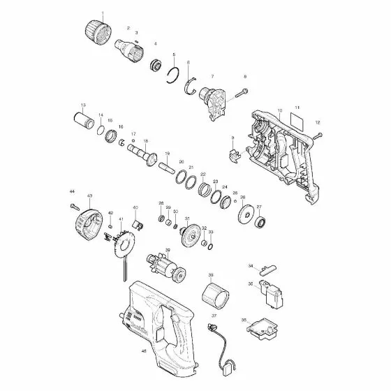 Makita BFS440 PAN HEAD SCREW M4X25 911148-2 Spare Part