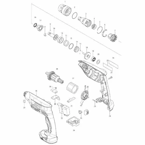 Makita BFS441 RING SPRING 33 BFS441/451/FS25 234266-2 Spare Part