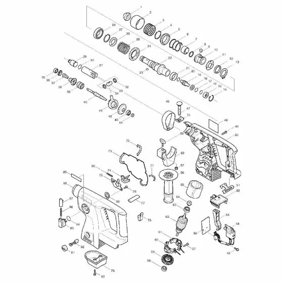 Makita BHR200 CARBON BRUSH SET  CB-430 191971-3 Spare Part