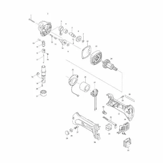 Makita BJN160 Spare Parts List