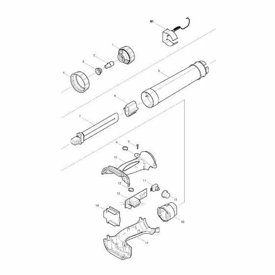 Makita BML184 Spare Parts List