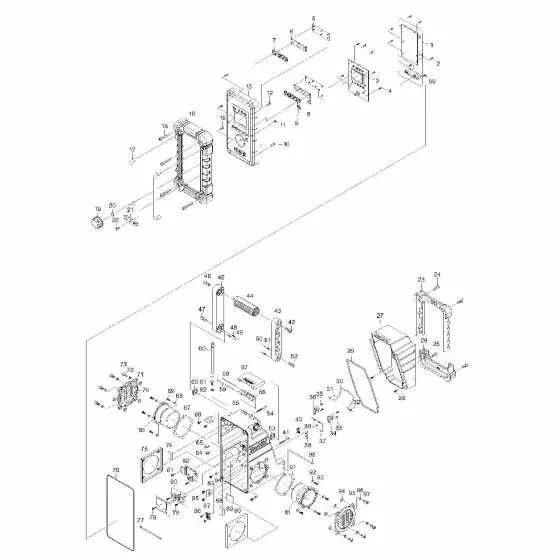 Makita BMR102 Spare Parts List