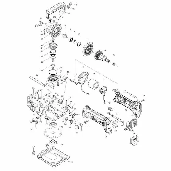 Makita BPJ140 Spare Parts List