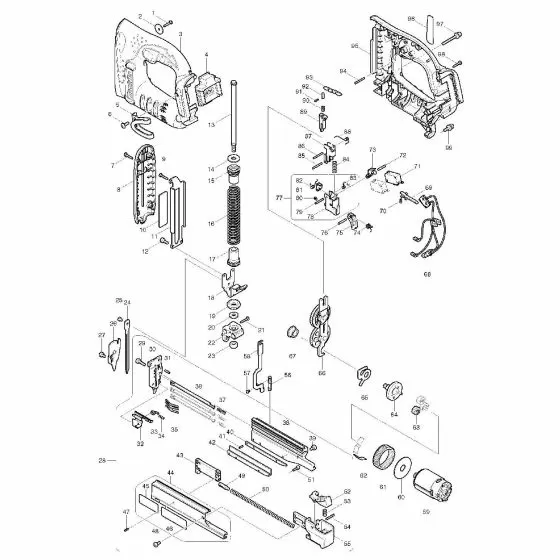 Makita BPT350 HEX. SOCKET HEAD BOLT M3X10 266177-3 Spare Part