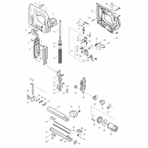 Makita BST110 Spare Parts List