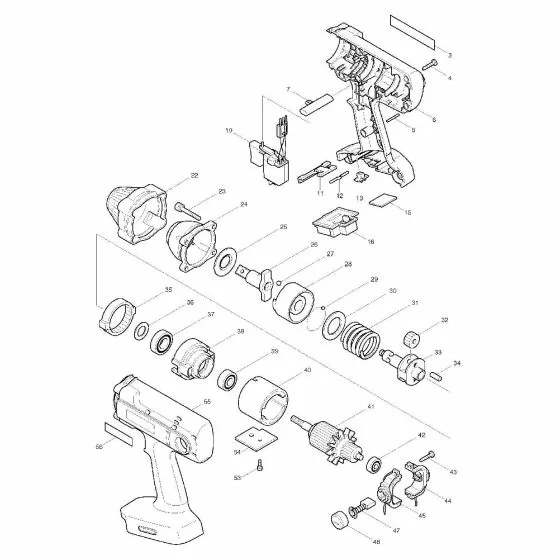 Makita BTW200 Spare Parts List