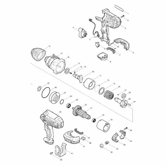 Makita BTW450 HAMMER BTW450 324697-4 Spare Part