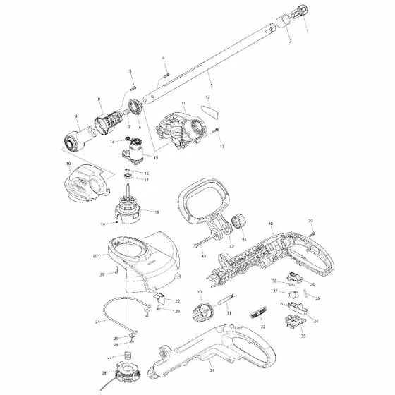 Makita BUR141 Spare Parts List