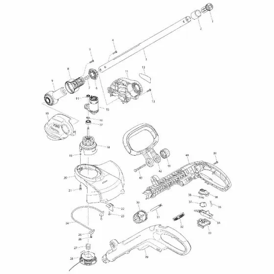 Makita BUR181 Spare Parts List