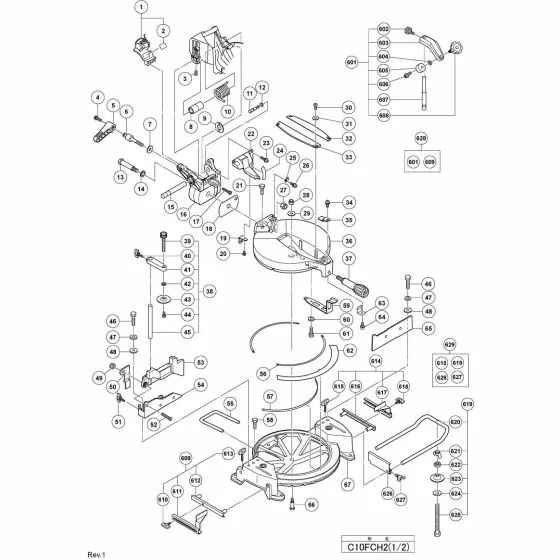 Hitachi C 10FCH2 HEX. BAR WRENCH 4MM 944458 Spare Part