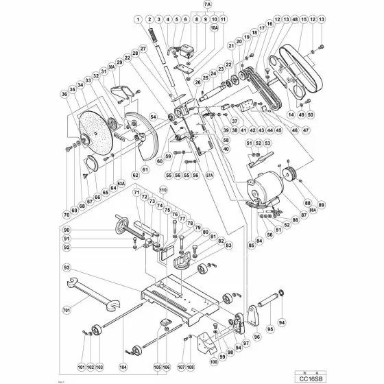 Hitachi CC16SB LEG 964602 Spare Part