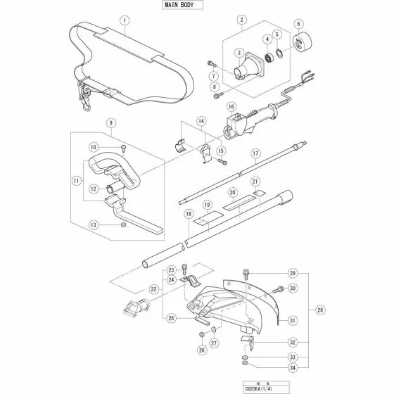 Hitachi CG23EA PIPE ASS'Y 683117 Spare Part