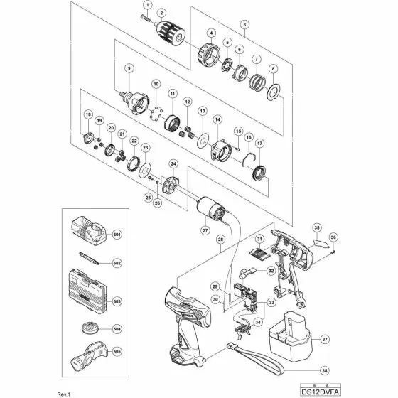 Hitachi DS12DVFA NUT 324109 Spare Part