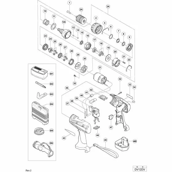 Hitachi DV12DV PUSHING BUTTON 319760 Spare Part