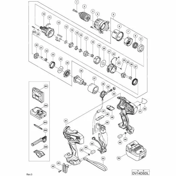 Hitachi DV14DSDL WASHER (B) 322988 Spare Part