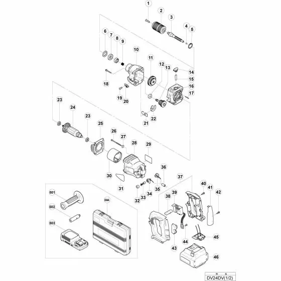 Hitachi DV24DV CASE 324313 Spare Part