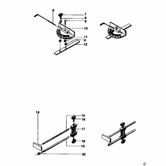 Dewalt DA860 GAUGE FOOT DW12-MC20 863746-00 Spare Part Type 1