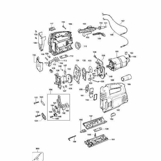 Dewalt DW320K Spare Parts List Type 1