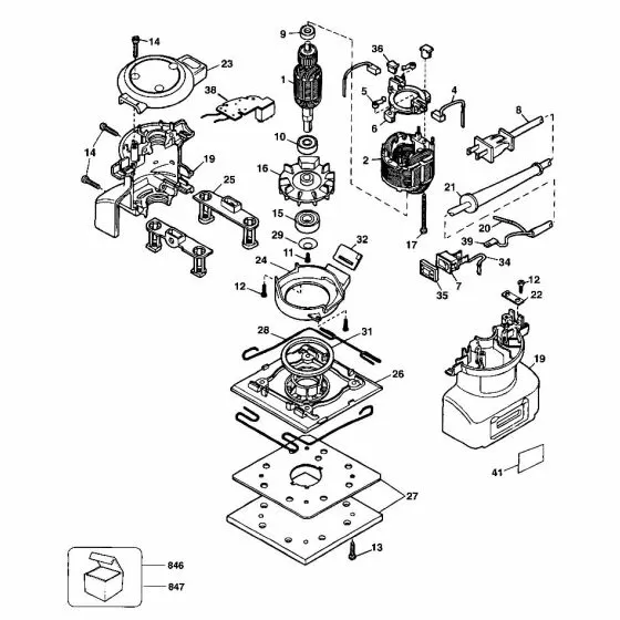 Dewalt DW411 Spare Parts List Type 1 - 2