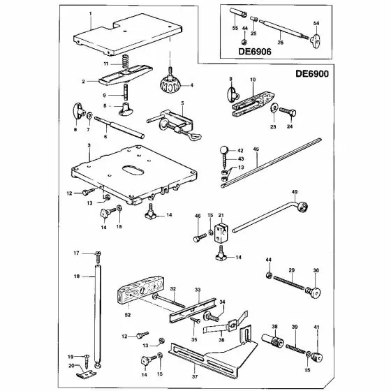 Dewalt DE6900 Spare Parts List Type 1