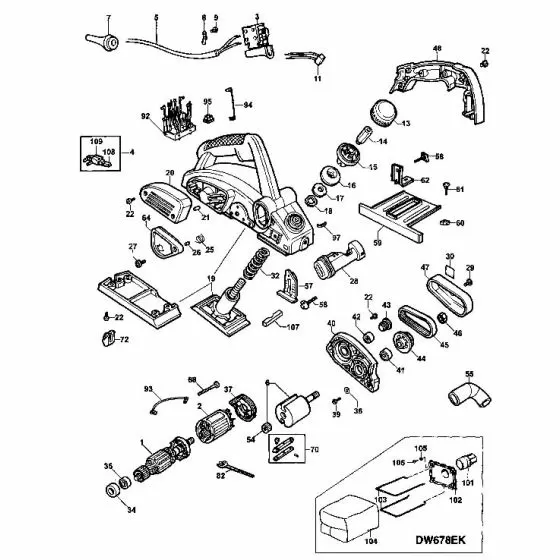 Dewalt DW678E NUT. ADJUSTMENT M10 X 4 328772-00 Spare Part Type 4