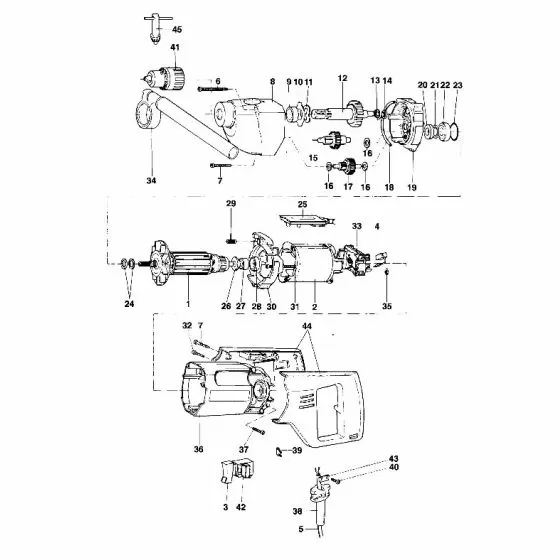 Dewalt DW133 Spare Parts List Type 1