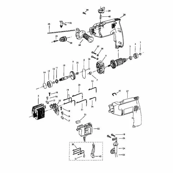 Dewalt DW203 Spare Parts List Type 1