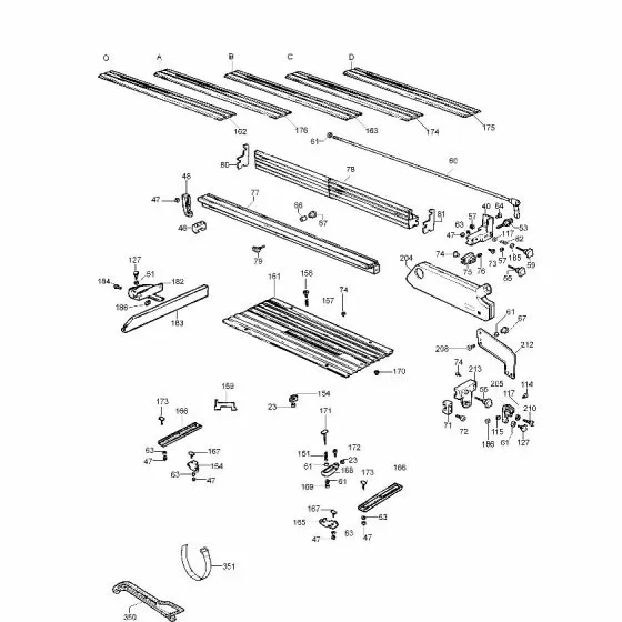 Dewalt DE2011 Spare Parts List Type 1