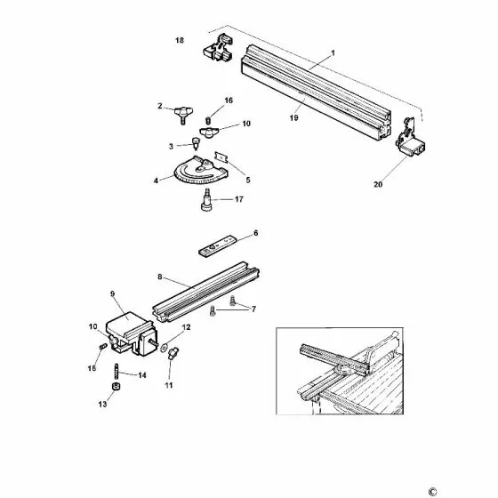 Dewalt DE2002 Spare Parts List Type 1